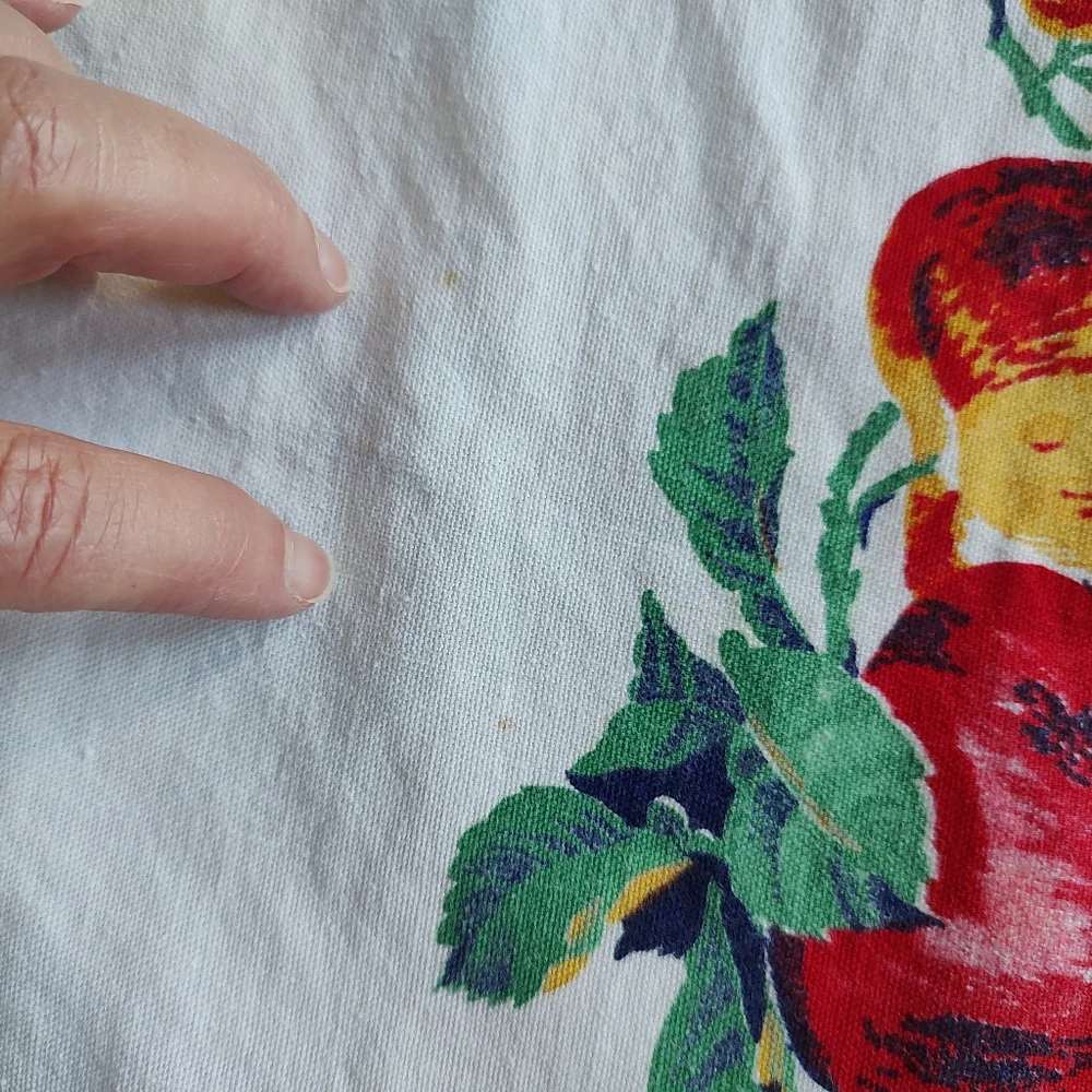 Wilendur Vintage Tea Towel 50s Berries Apples MCM